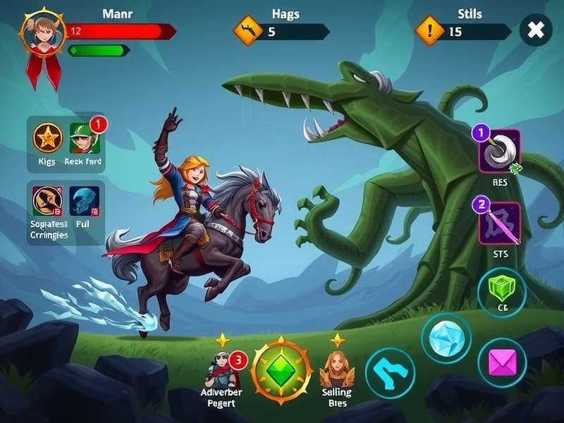 Storm Riders King battle interface showing skills and abilities