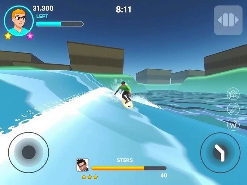 Ponda Wave Rider gameplay showing surfer on a wave