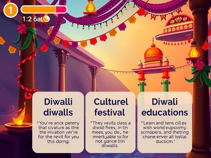 Festive Flow Adventure gameplay screenshot showing colorful festival environment