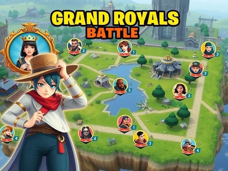 Grand Royals Battle strategy map showing optimal positioning