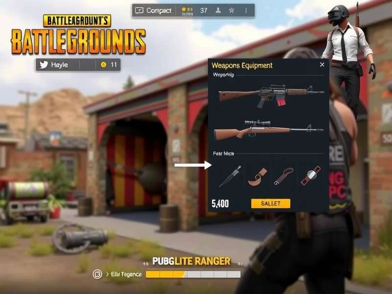 PUBG Elite Ranger weapon and equipment selection interface