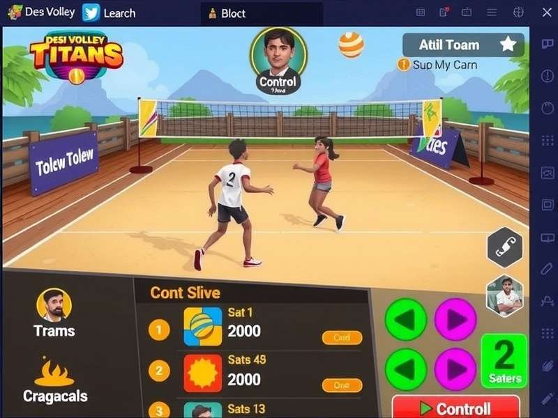 Desi Volley Titans control scheme illustration