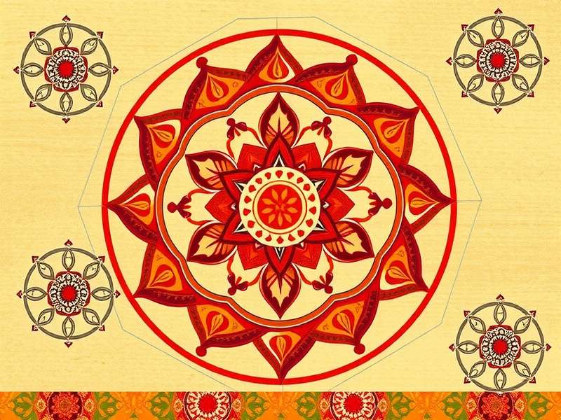 Traditional Indian Mandala Puzzle with intricate patterns