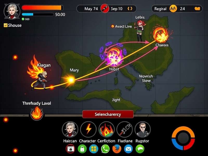 Firestorm Frenzy gameplay screenshot showing character in combat