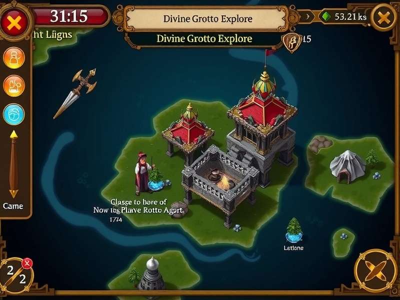 Divine Grotto Explore Game Interface