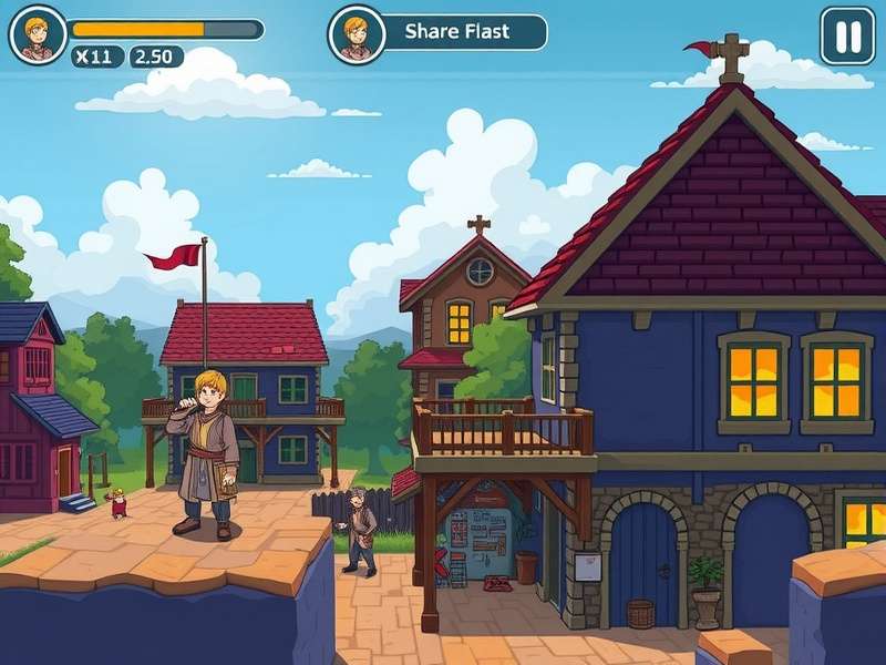 Pixel Town Fortune Hunter character progression interface
