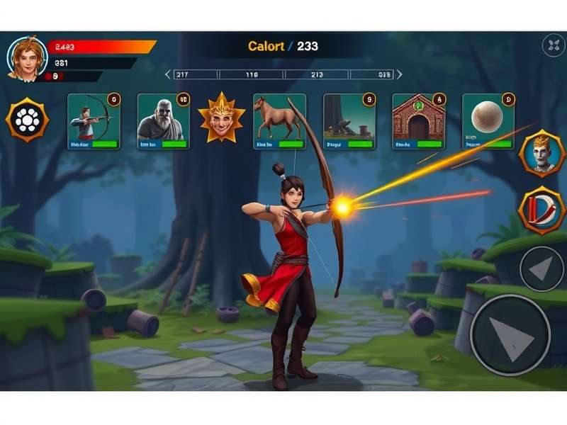 Maha Archery Star gameplay screenshot showing archery action