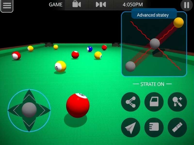 Real Billiards 3D control interface demonstration