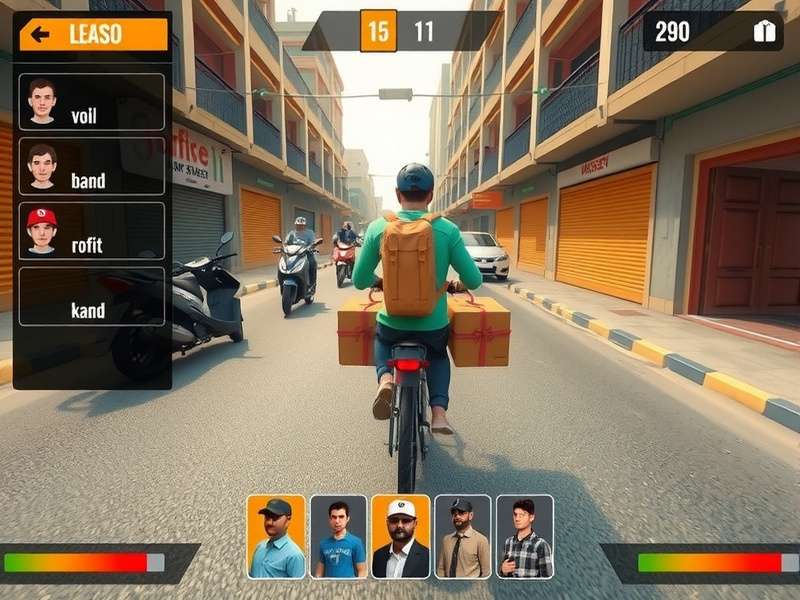 Package Runner advanced gameplay showing complex obstacle patterns