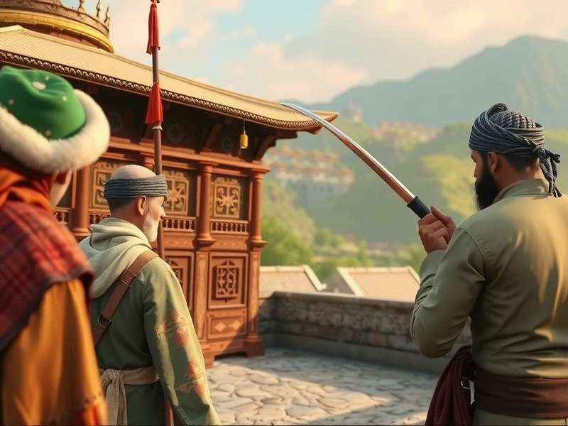 Ancient Nomad S Pilgrimage cultural interaction scene