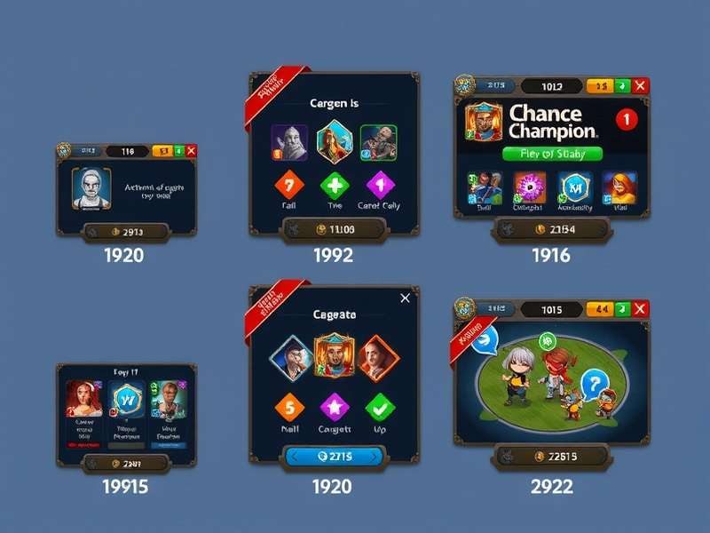 Evolution of Chance Champion game interface over time