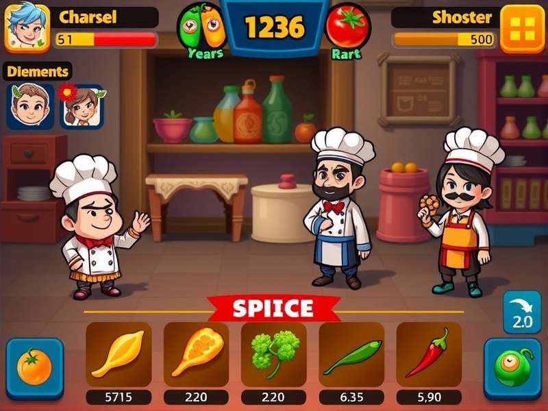 Curry Clash character lineup showing diverse chefs