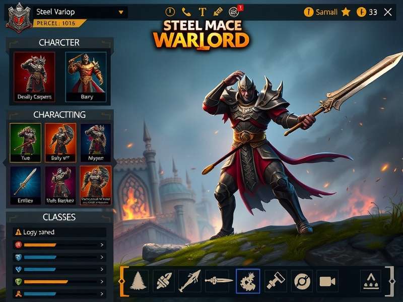 Steel Mace Warlord character customization interface