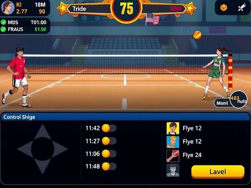 Desi Volley Titans gameplay screenshot showing volleyball action