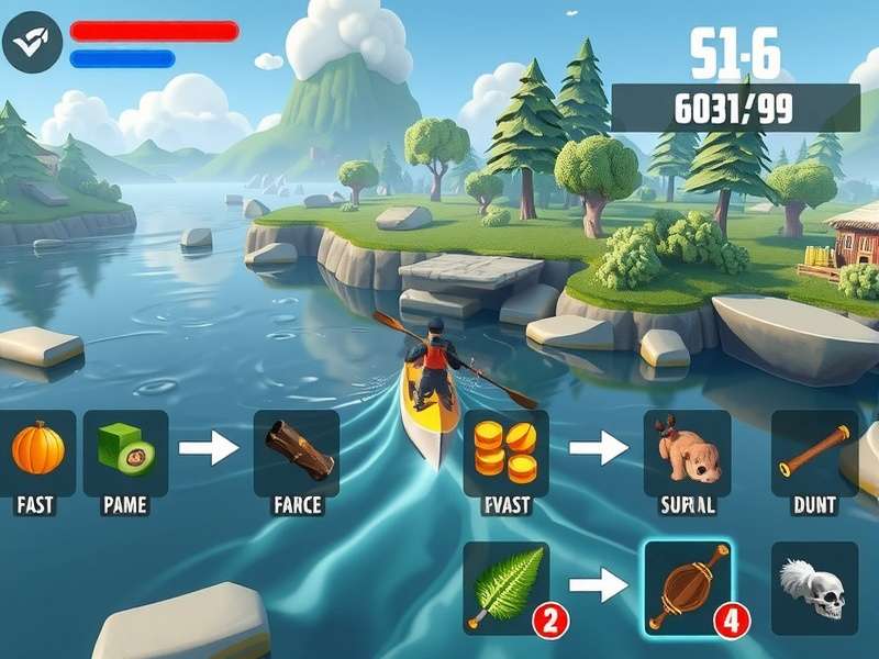 River Adventure Legend resource collection interface