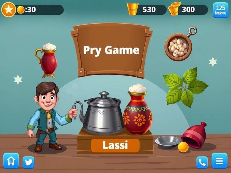 Lassi preparation mini-game interface in Lassi Legend Forger