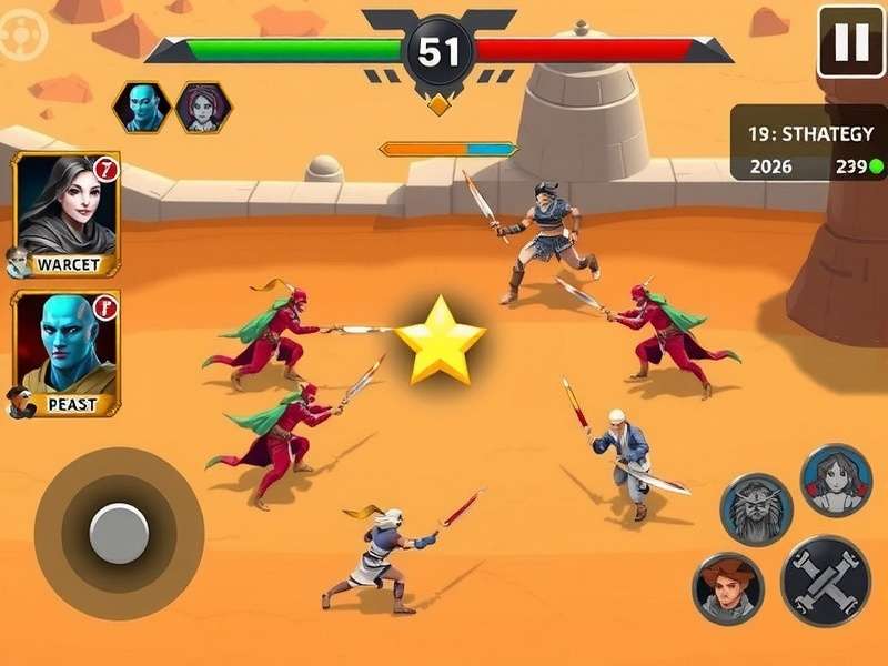 Desert Fury Duelists gameplay screenshot showing intense desert combat
