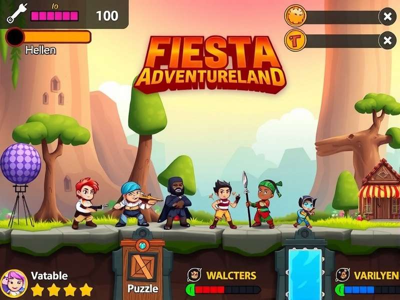 Papri Fiesta Adventureland gameplay screenshot showing vibrant environments