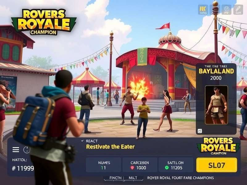 Rovers Royale Champion Pro character selection screen