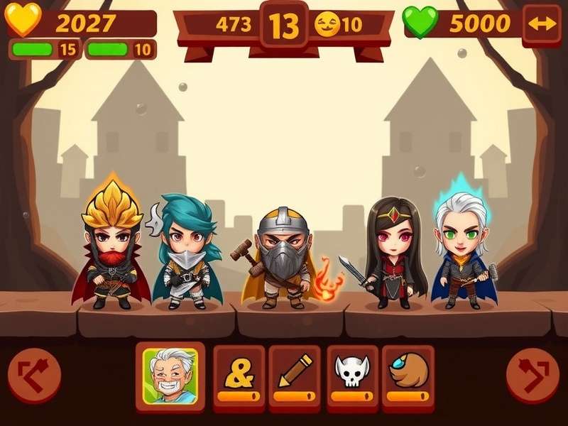 Choco Pixel Triumph character lineup showing main heroes