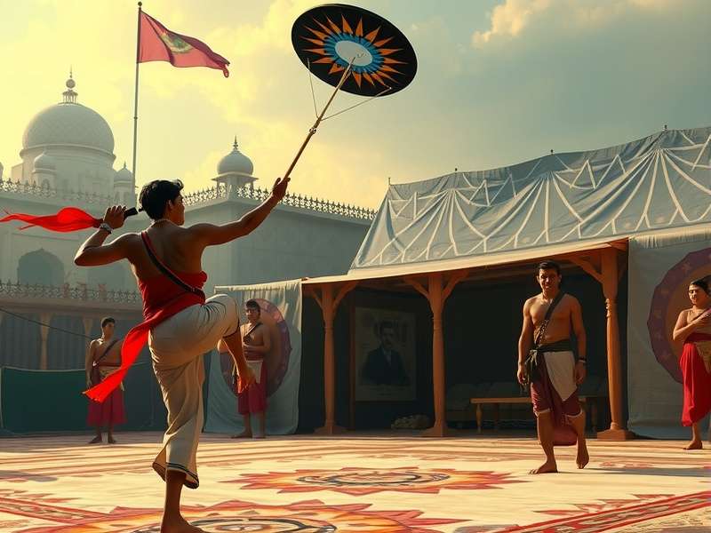 Historical depiction of Agile Kick Star in traditional Indian setting