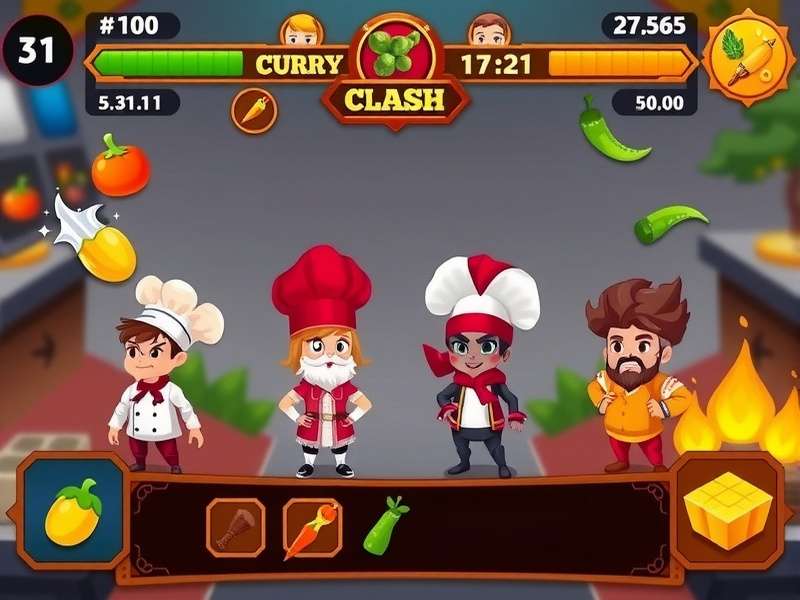 Curry Clash gameplay screenshot showing character selection