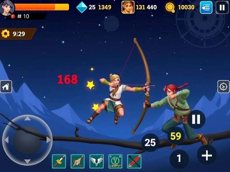 Maha Archery Star control interface and HUD elements