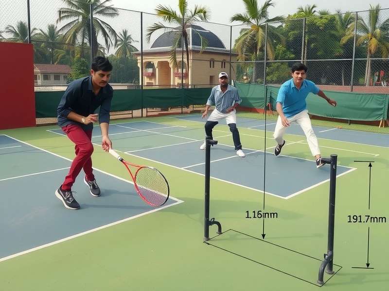 Specialized equipment used in Indian Swing Tennis including rackets and balls