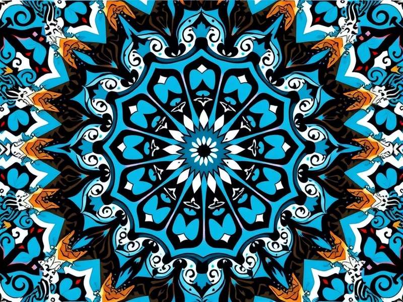 Step-by-step process of solving Mandala Puzzle