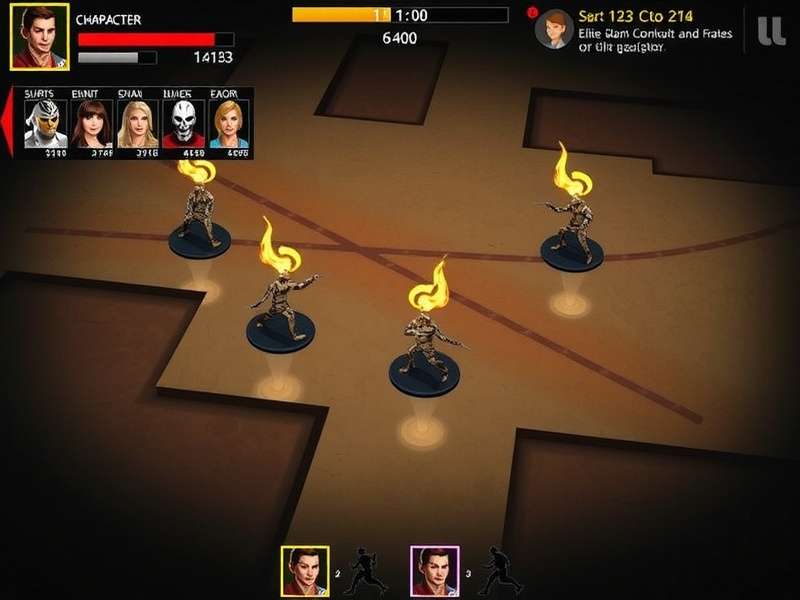 Elite Slam Gladiator strategy diagram showing combat positioning