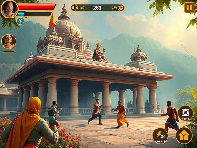 Devi Durga Devotion feature showcase with multiple gameplay elements