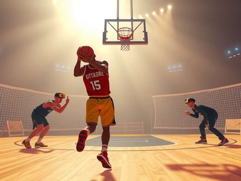VR Hoop Crusader gameplay screenshot showing immersive basketball action