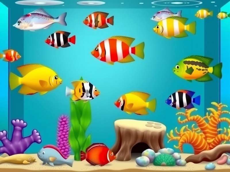 Tropical Fish Paradise India gameplay screenshot showing colorful aquarium