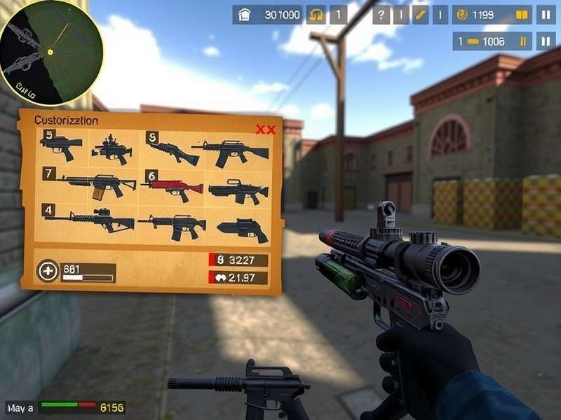 Weapon customization interface in Bullet Force