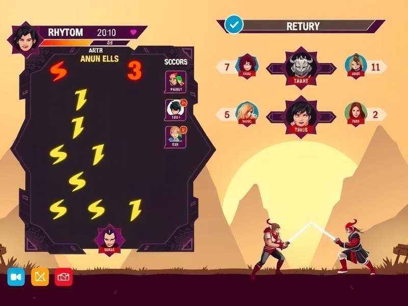 Tandav Beat Surge gameplay interface showing rhythm patterns and scoring system