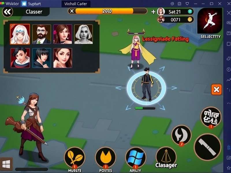 Vaishali Victor gameplay screenshot showing character selection and battle interface