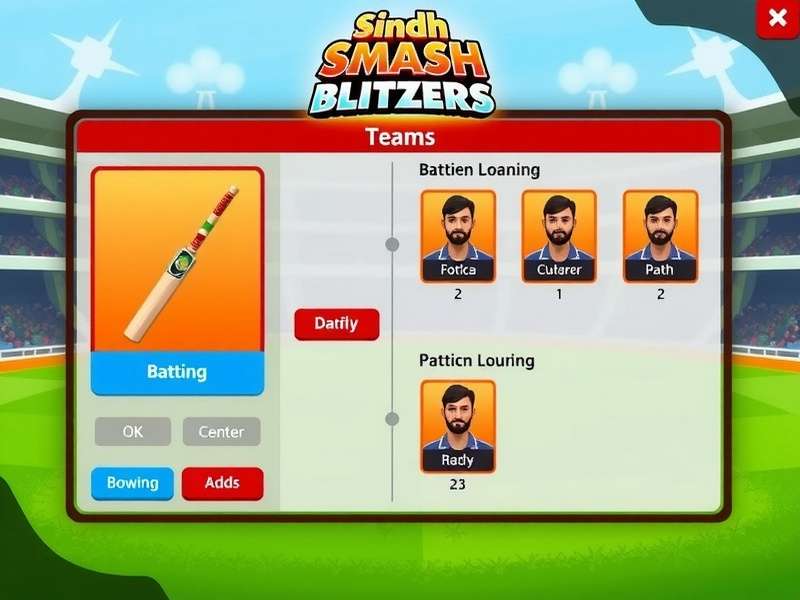 Sindh Smash Blitzers bowling selection interface