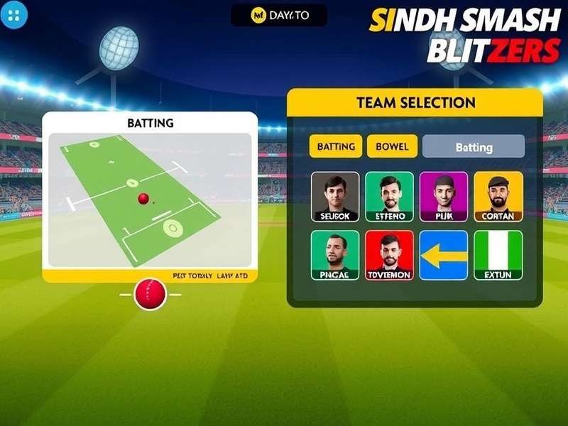 Sindh Smash Blitzers gameplay screenshot showing batting interface