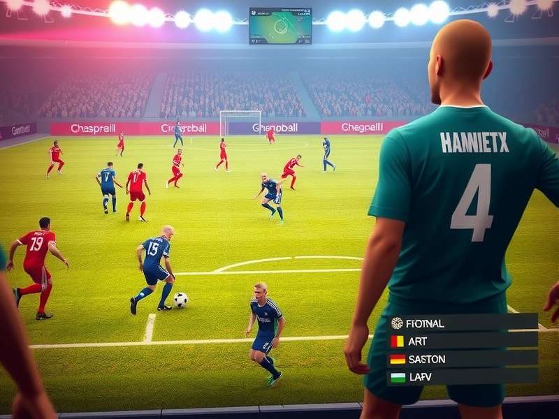 Handball Legend IN gameplay screenshot showing intense match action