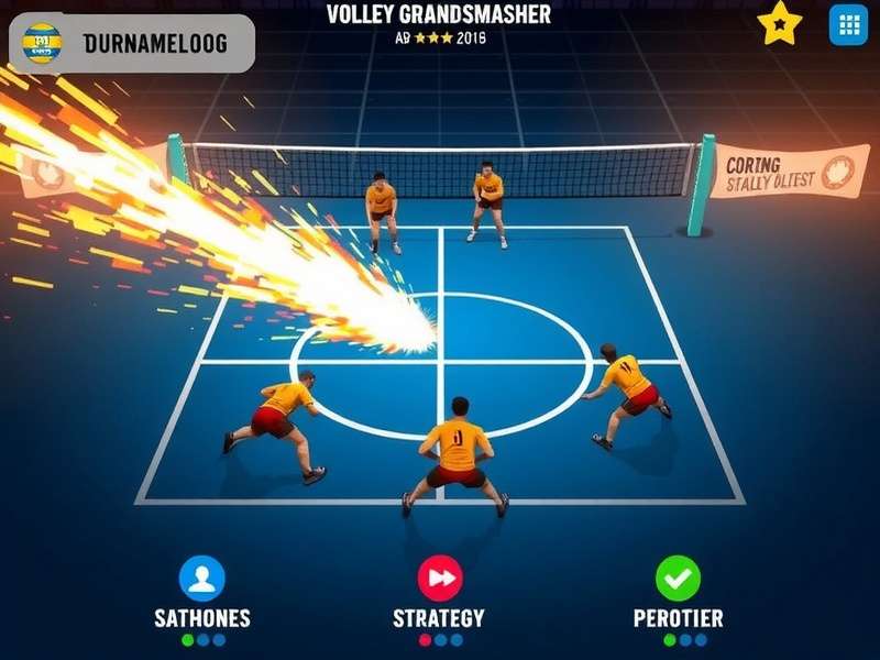 Volley Grand Smasher strategy diagram showing player positions