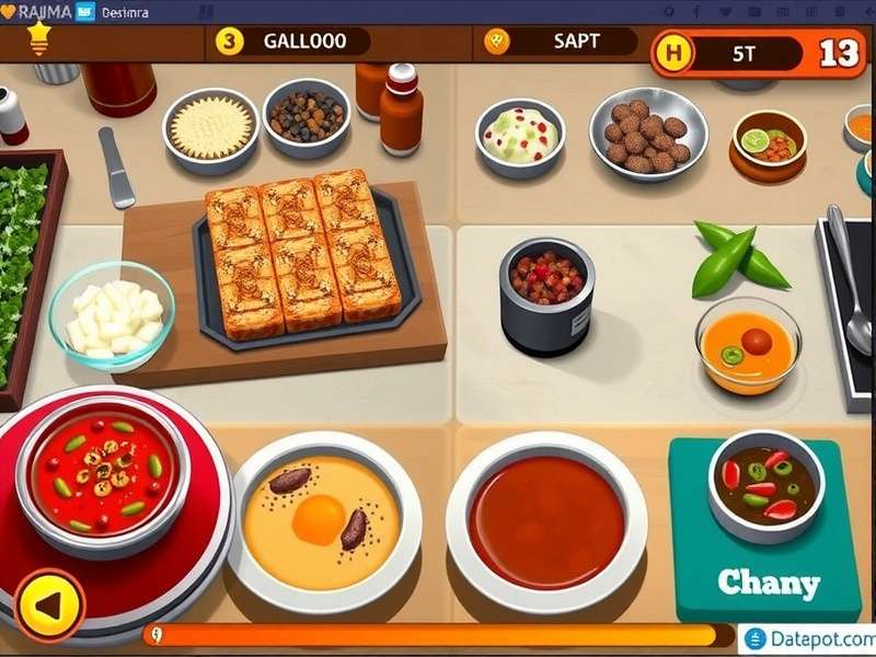 Rajma Master advanced gameplay showing complex cooking challenges