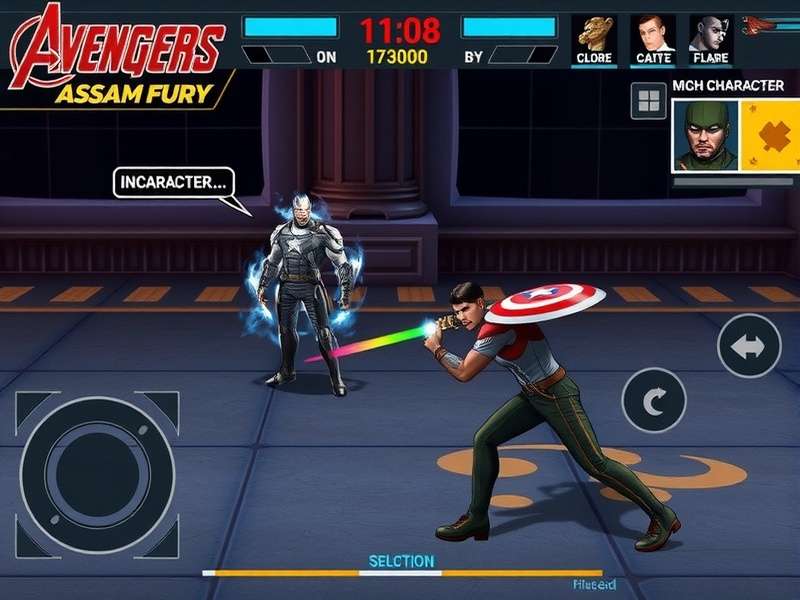 Avengers Assam Fury gameplay screenshot showing combat interface