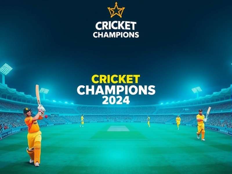 Cricket Champions 2024 tournament overview showing stadium and players