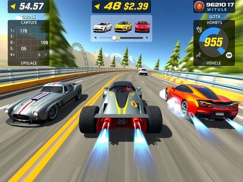 Pepper Racer Elite gameplay screenshot showing high-speed racing action