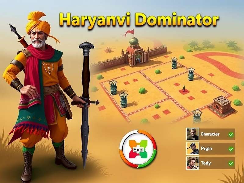 Haryanvi Battle Dominator gameplay screenshot showing character in traditional attire