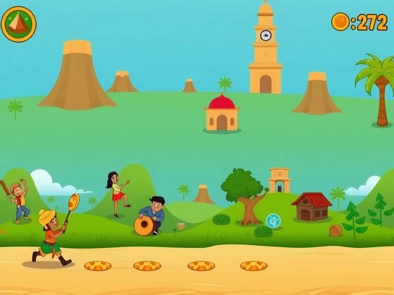 Roti Ranger Chapati Chase gameplay screenshot showing character collecting chapatis