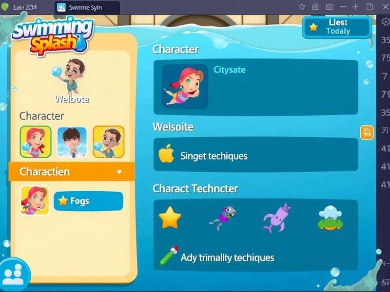 Swimming Splash Character Customization Options