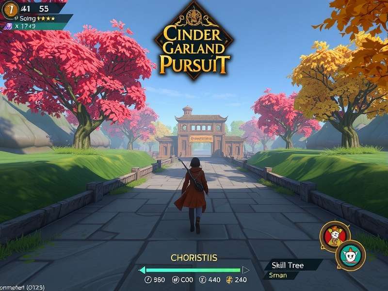 Cinder Garland Pursuit gameplay screenshot showing character and environment