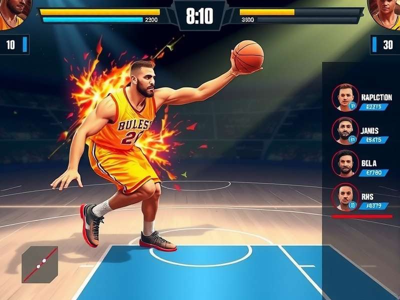 Basket Ace Pro gameplay screenshot showing intense basketball action