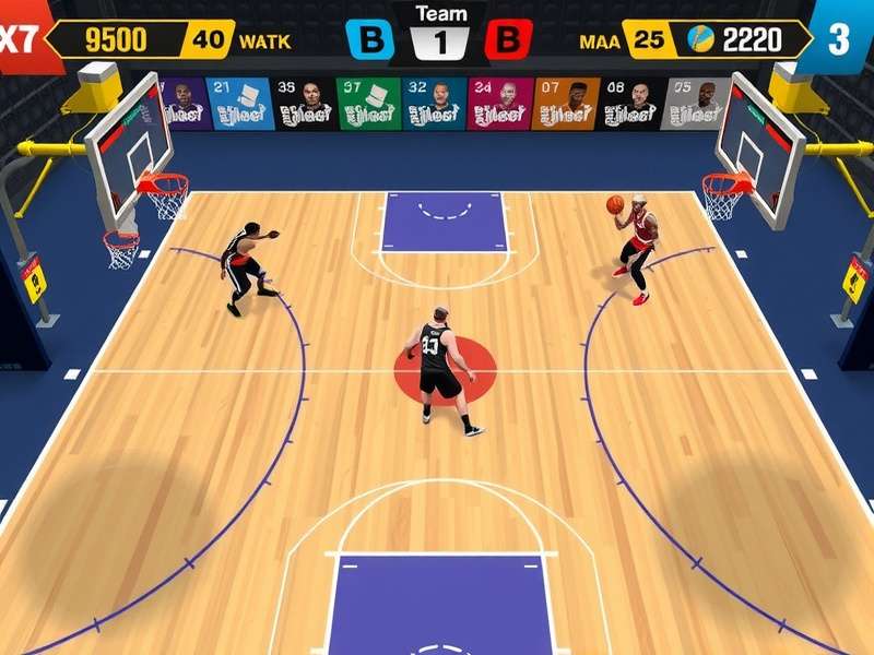 Basket Ace Pro character customization options and team management